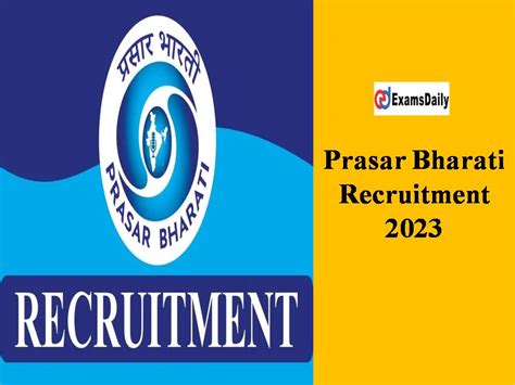 prasar bharati recruitment